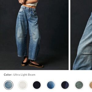 Free People good luck mid-rise barrel cut jeans